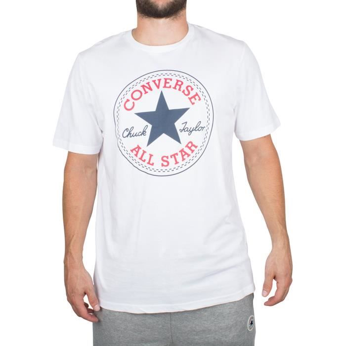 t shirt converse homme blanche