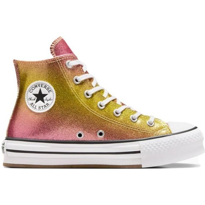 Converse plateforme jaune shop