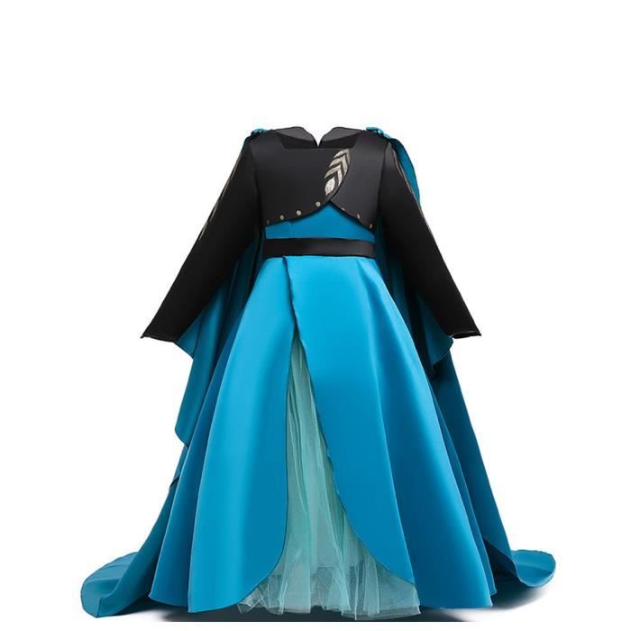 Déguisement robe princesse Anna vert foncé 5-6 ans