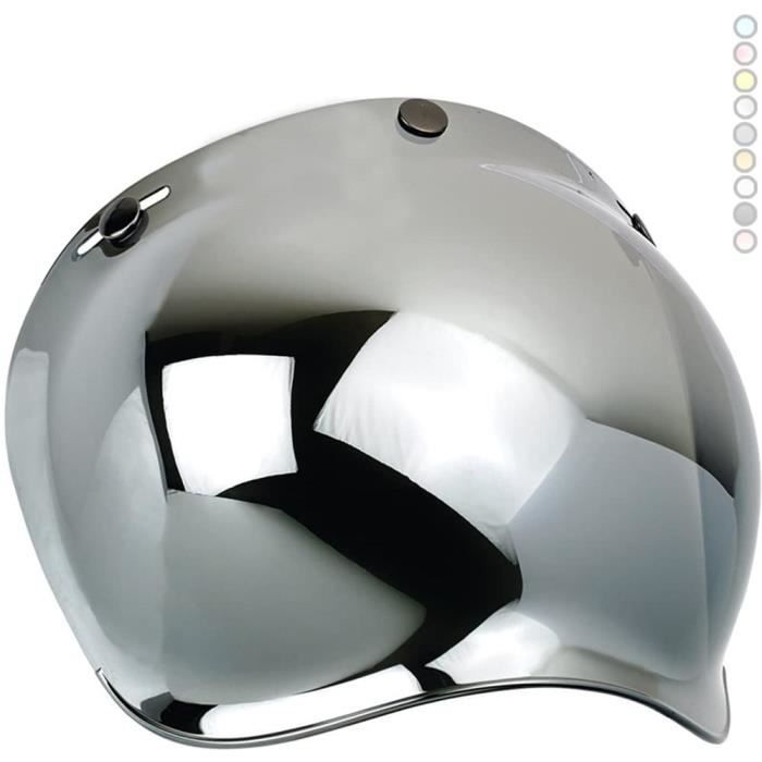 Visiere bulle bubble moto casque jet ou intégral 3 boutons universel custom mécanisme coupevent