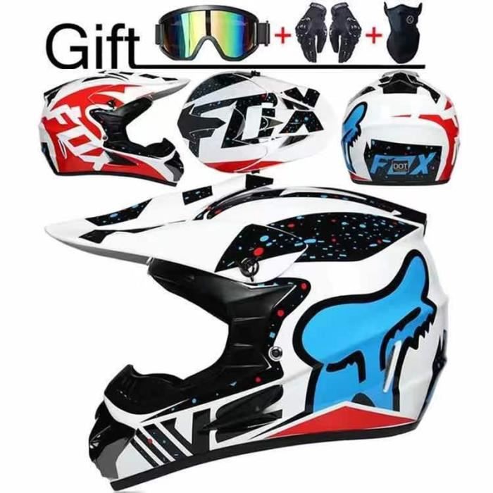 Casque Moto Enfant et adulte Motocross Casque Hors-ROUTE-orange