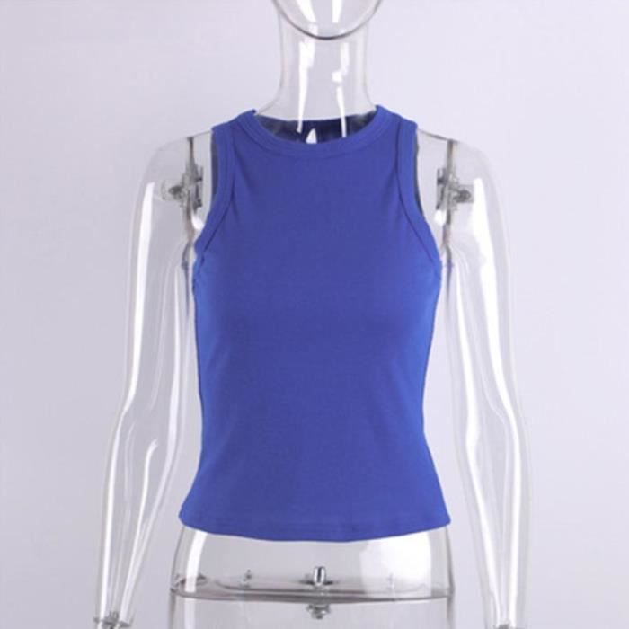 Debardeur Femme Maille C tel e Basique Des sports Epaules D nud es