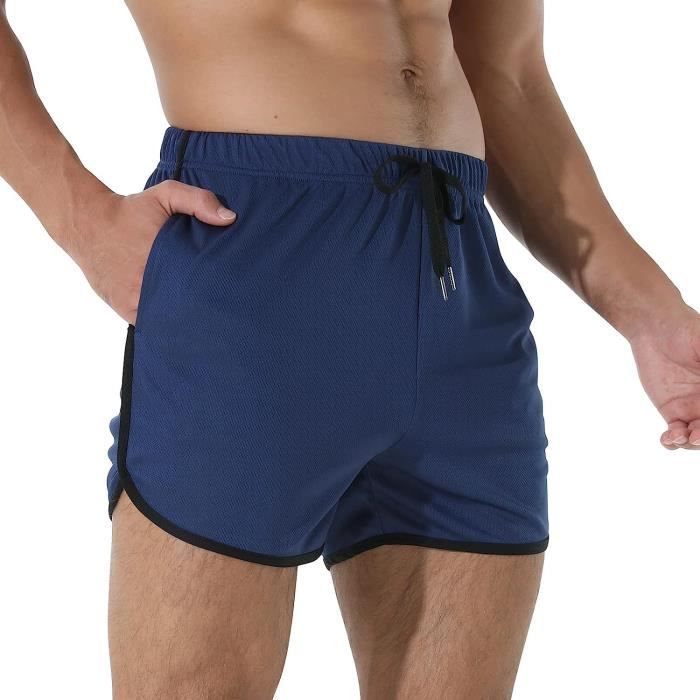 Short de Sport Court pour Homme Séchage Rapide Short Court Short de Sport  Respirant pour Homme avec Poches Ete Shorts Homme Bleu Bleu marine -  Cdiscount Prêt-à-Porter