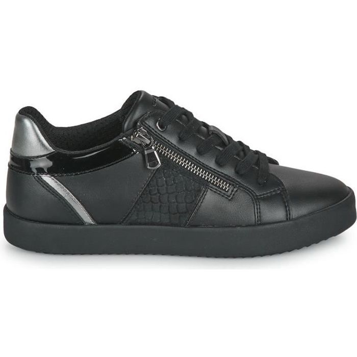 Baskets femme - GEOX - Blomiee - Cuir - Fermeture à Lacets/Zip - Confort  exceptionnel Black - Cdiscount Chaussures