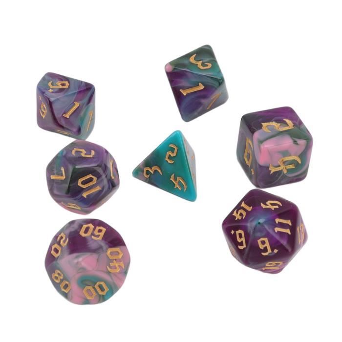 Dés Acrylique Dés Polyédriques LUCKGONI - Lot De 25 En Acrylique Transparent - Pour Jeux De Rôle - Boîte Métal Accessoire Jeux Société