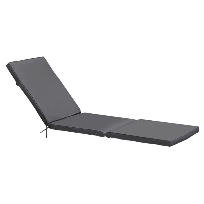 Coussin bain de soleil - OVIALA - Polyester - Gris