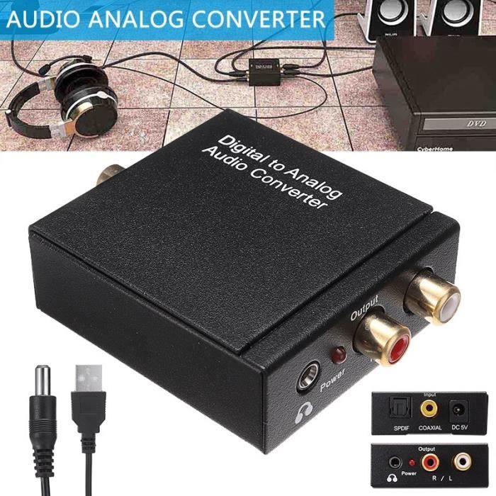 Câbles et connectiques,adaptateur de convertisseur Audio  numérique-analogique,câble optique RCA,Fiber optique [A275470432]