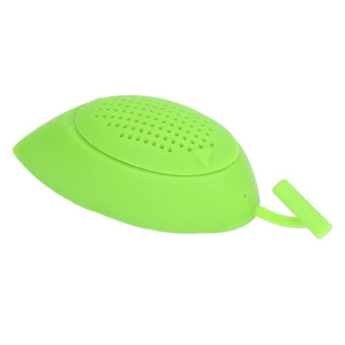 Infuseur à Thé En Silicone Forme Feuille - Filtre à Thé Réutilisable - Résiste Jusqu'à 250°C - Coloris Au Choix - 10