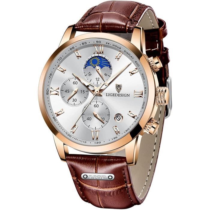Montre Femme Love Quartz - Cadran Blanc Avec Motif Cœur - Bracelet Cuir Réglable - Élégante Et Fun