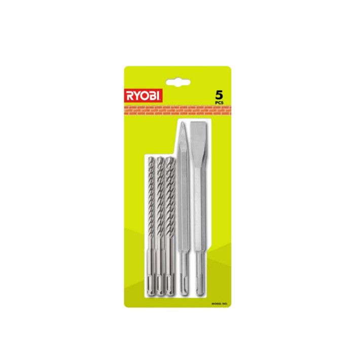 Ryobi Kit 3 forets plus 2 burins SDS+ - vue 3