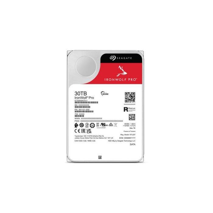 Seagate IronWolf Pro ST30000NT011 Disque dur 30 To interne 3.5 SATA 6Gb/ 7200 toursmin avec de Seagate Rescue Data Recovery - vue 3