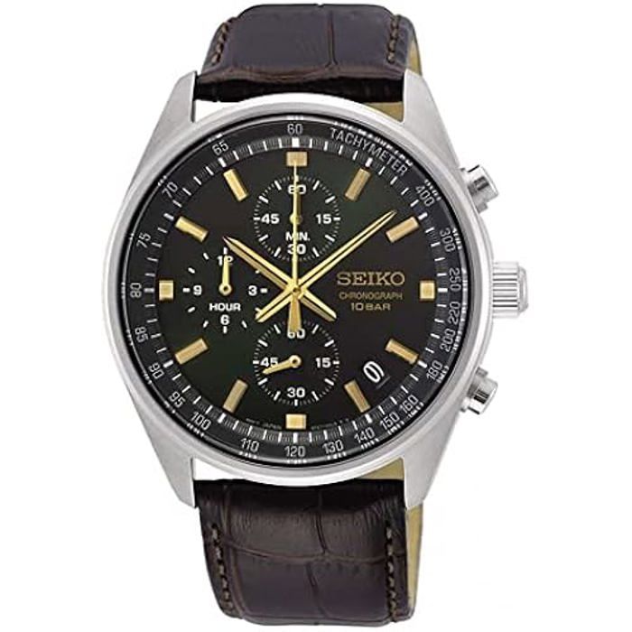 Montre SEIKO Analogique SSB385P1 - Noir - Etanchéité 5 Atm - Quartz - Verre minéral