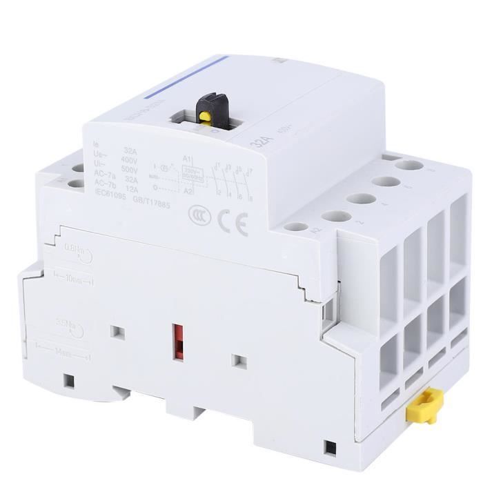 Contacteur Modulaire Rail DIN Contacteur Modulaire GEYA 2P 16A 220V - Rail DIN - Commande Éclairage Chauffage Volets Manuel Contacteur Manuel 2P