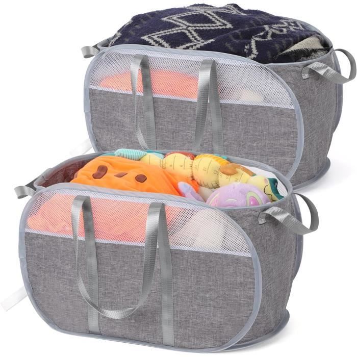LSLJS Panier à Linge Pliable en Maille avec Poignée pour Montage Mural, Adapté pour Chambre, Salle de Bain, Chambre d'Enfant, pour Organisateur de Rangement, Panier à Linge LSLJS Panier à Linge Pliable en Maille avec Poignée pour Montage Mural, Adapté pour Chambre, Salle de Bain, Chambre d'Enfant, pour Organisateur de Rangement, Panier à Linge