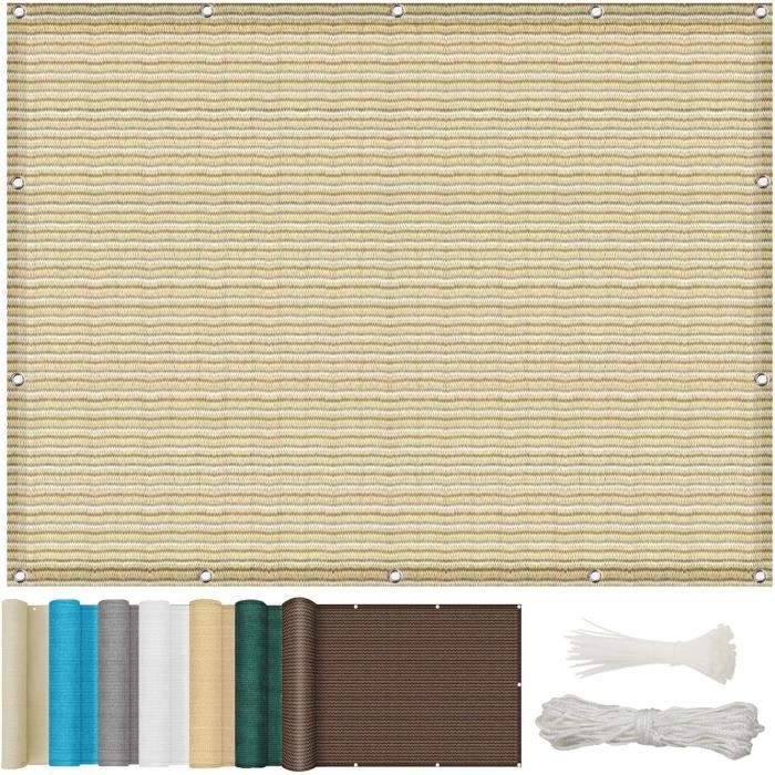 Toile D'Auvent Cosisti 300x250 Cm - Anthracite/Blanc - Polyester Résistant UV - Pour Terrasse, Jardin