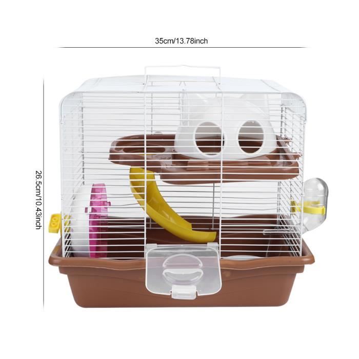 Meilleurs prix pour 35x26.5x32cm luxe Cage de hamster double couche -SURENHAP