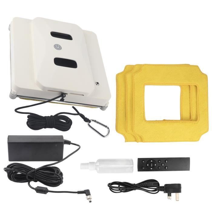 AlfaBot GLS400 - Robot Nettoyeur De Vitres Intelligent - Nettoyage Carré Pulvérisation Double Sense - Maison & Bureau