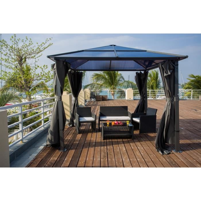 Pergola 3x3 En Aluminium Achat Vente Pas Cher
