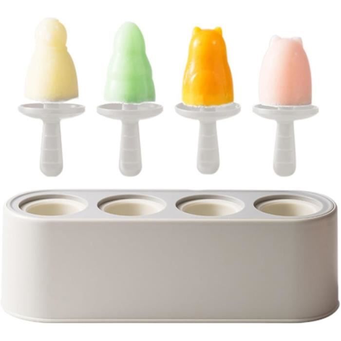 Moules à Glace En Silicone, Moules à Glace à 4 Trous Sur Tige