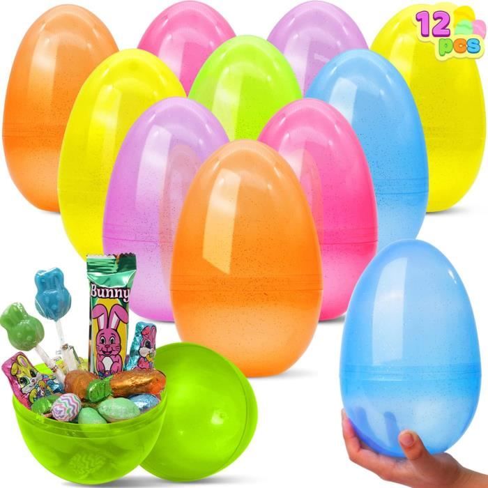 Mini oeufs colorés en plastique - 24 pcs - Oeufs de Pâques créatif