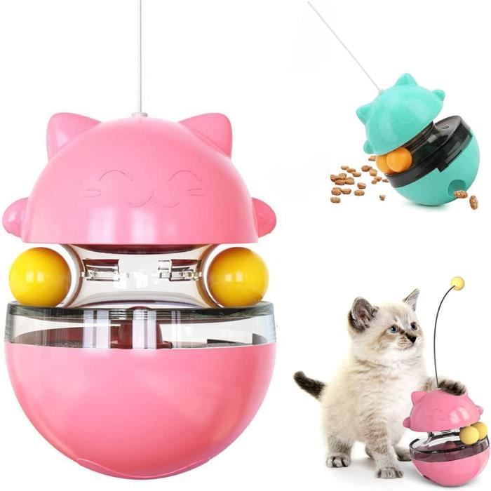 Jouet Interactif Pour Chat - Balle Automatique à Mouvement Aléatoire, Avec Queue Amovible, Rechargeable USB, évite Les Obstacles