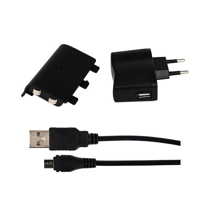 Cable Charge Manette Usb + Adaptateur Secteur + Batterie Xbox One - vue 2