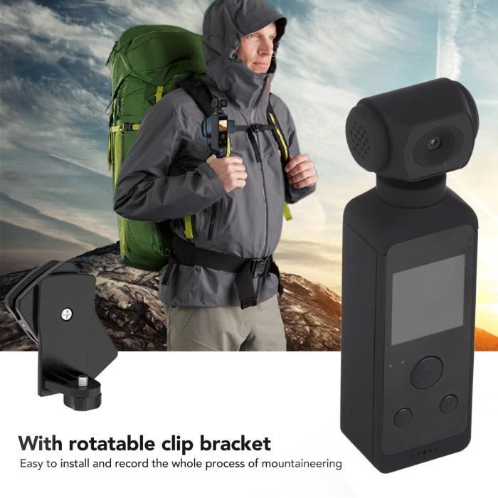 FHE-caméra d'action Caméra Corporelle, Caméra de Poche 4K HD 270° Rotative Anti-secousses de Poche avec Clip photo camera