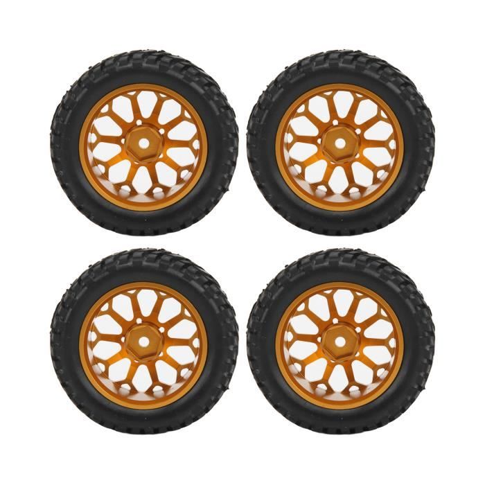 Pack De 4 Jantes Et Pneus En Aluminium Pour Voiture RC 1/10 - Caoutchouc Haute Adhérence - Neuf Chine