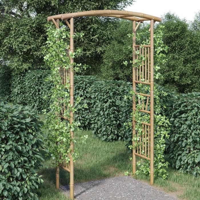 Arche pour rosiers vidaXL Bambou 118x40x187 cm Couleur Résistant aux intempéries
