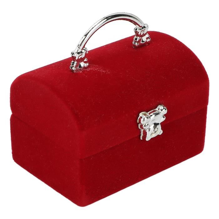 Boîte à Bijoux Velours ISuperb - Avec Lumière LED, 9x7x3.2cm, Pour Rangement Et Cadeau