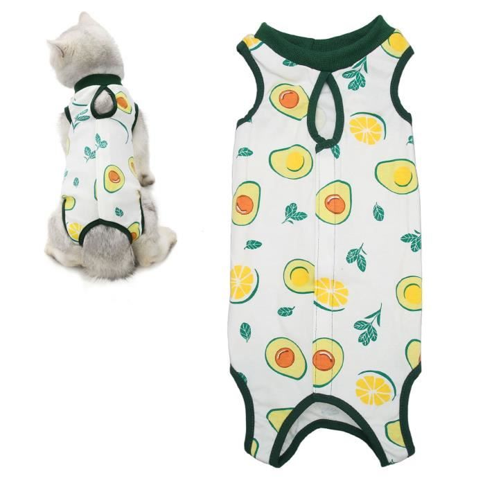 Comparer les prix de Combinaison de récupération chirurgicale pour chat - ZERODIS - LON Costume Set - Blanc - Chat