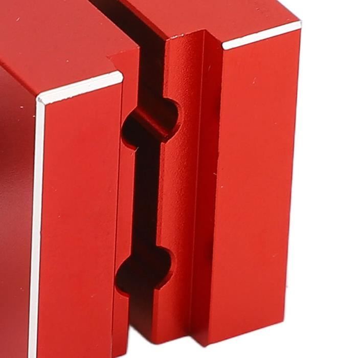Étau Rondy 125mm - Rouge - Acier Allié - Mâchoires Striées - Base Pivotante