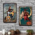 40230-20x30 cm -Affiche Vintage en étain pour fille, plaque métallique de douche pour salle de bains, accessoires de décoration mura-1