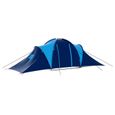 ABB Tente de camping Tissu 9 personnes Bleu foncé et bleu - Qqmora - AIR86437-1