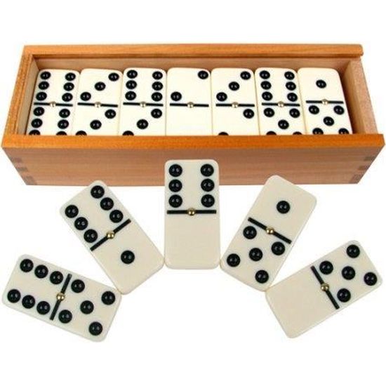 Domino Double 6 avec boîte et grandes joues un 