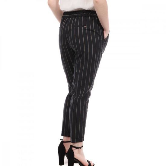 Pantalon gris rayé hotsell femme