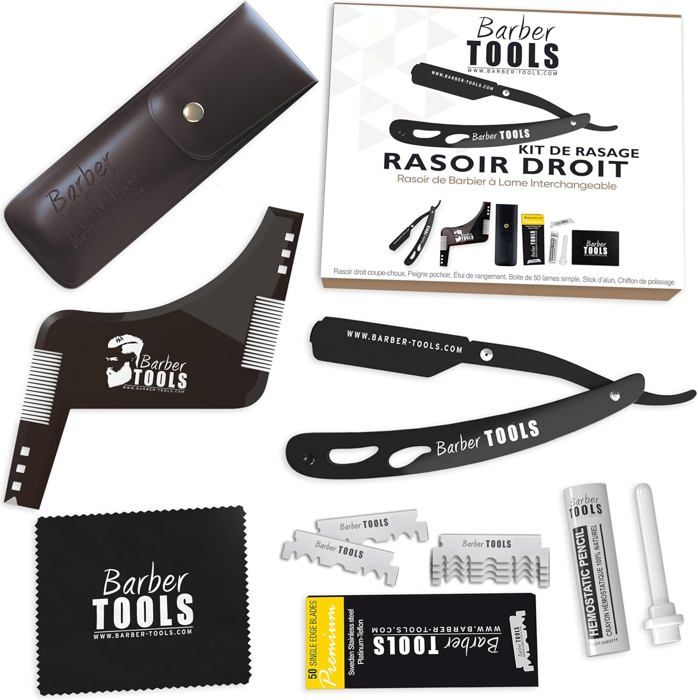 Kit de rasage Rasoir barbe Rasoir homme coupe choux barbe avec 50 Lames — free download