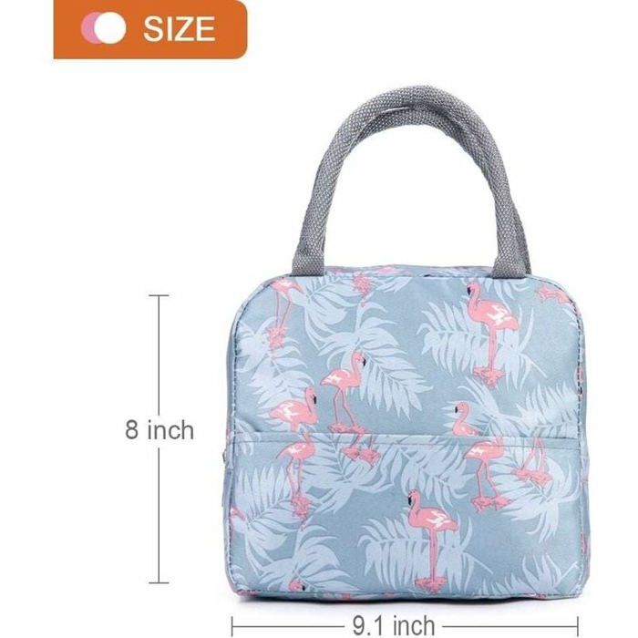 Sac à Déjeuner Imperméable Et Isotherme Pour Hommes, Femmes, Adultes Et Enfants, Pour Pique-nique, Tissu Oxford, 24 X 21 X 17 Cm, Rayures Blanches Et