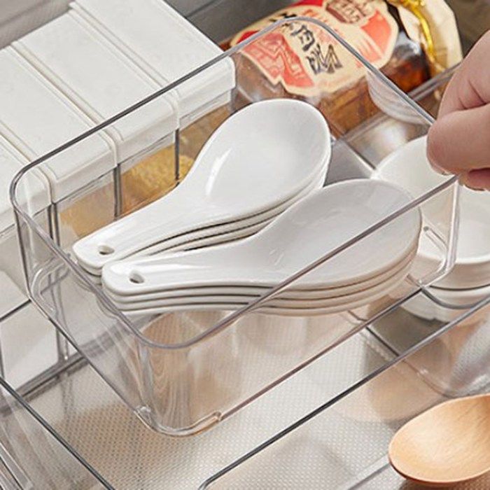 6 Organisateurs De Tiroir Transparents - Pour Cuisine, Salle De Bain, Bureau - 23x15.3x5.5cm - Antidérapants