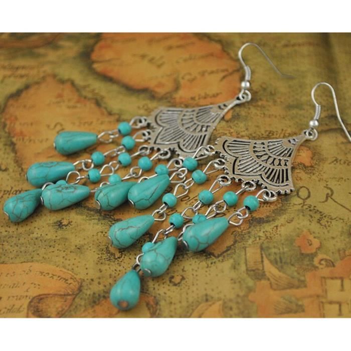 Faux turquoise earrings new arrivals