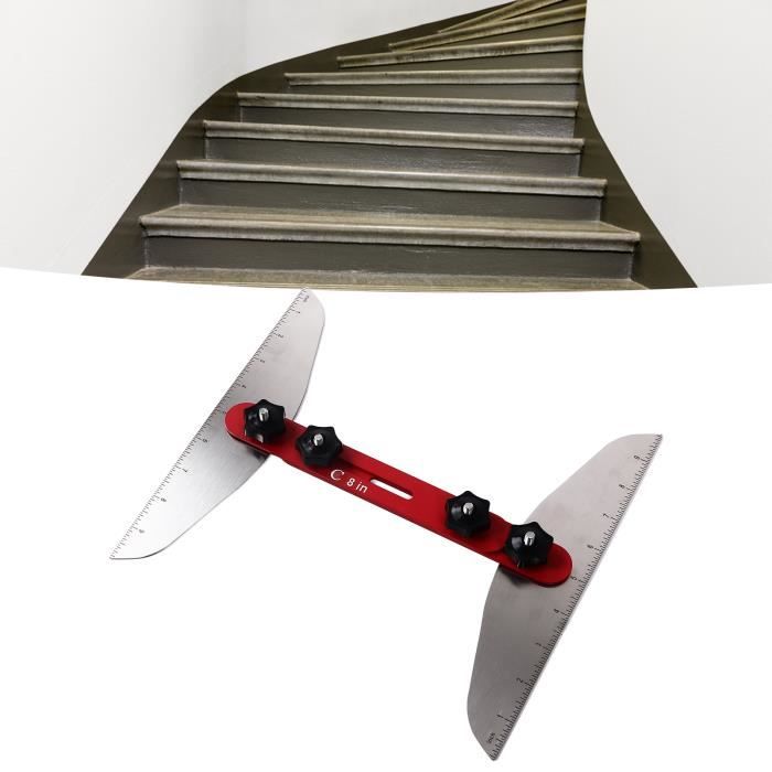 Outil de mesure d'escalier Outil de Gabarit de Marche D'escalier, RèGle