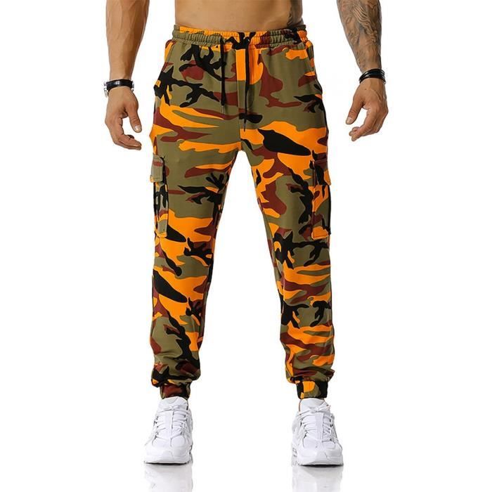 Bas de Jogging Homme Pantalons Jogging Baggy Pantalon de Survêtement Taille Élastique Sport Pantalon Hommes Large Sportswear Pantalons de Travail Joggers Été Pants Pas Cher