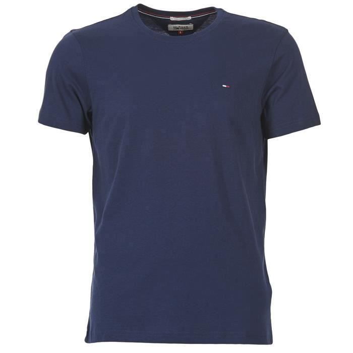 TOMMY HILFIGER TEE SHIRT BASIC MARINE Bleu - Cdiscount Prêt-à-Porter