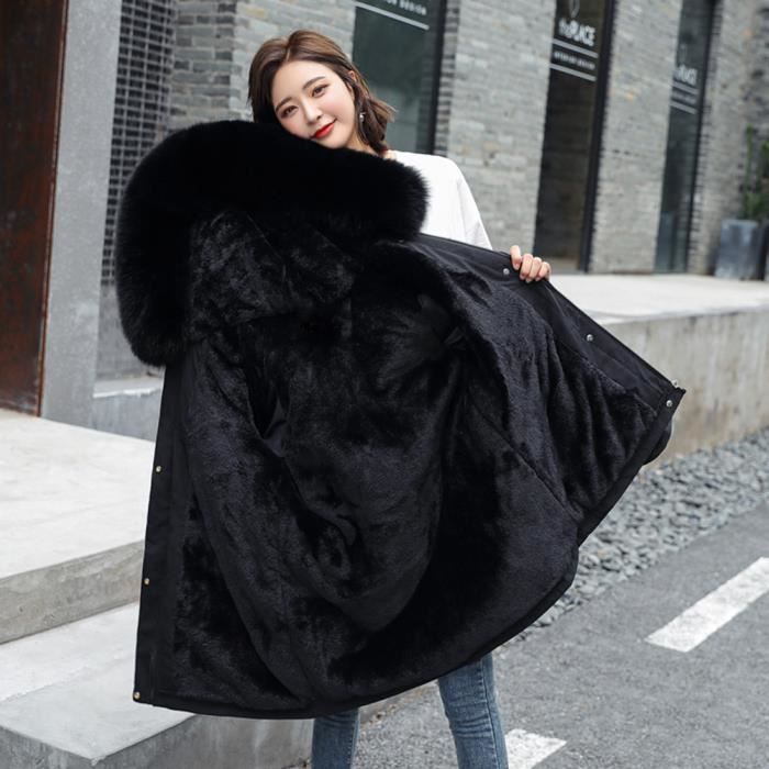 Manteau Capuche Femme Caban Chaud Casual Outwear Manteau D Hiver