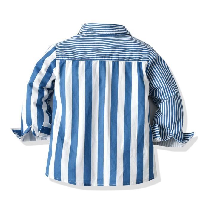 Chemise Manches Longues Enfant Uni - Garçon Et Fille - Boutons, Tendance - 12