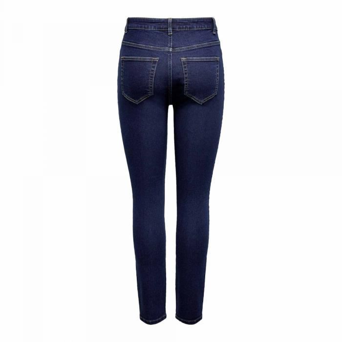 Jean slim brut Femme ONLY Bleu fonce Cdiscount Pret a Porter