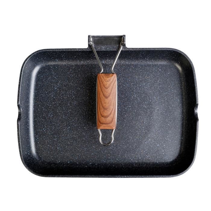 WECOOK! Ecostone Poêle à Griller Induction Lisse, 34 x 24