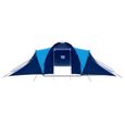 ABB Tente de camping Tissu 9 personnes Bleu foncé et bleu - Qqmora - AIR86437-2