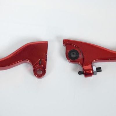 Levier De Frein Droit Vicma Pour Peugeot XP6 Trail 50 - Rouge, Neuf Avec Garantie 2 Ans