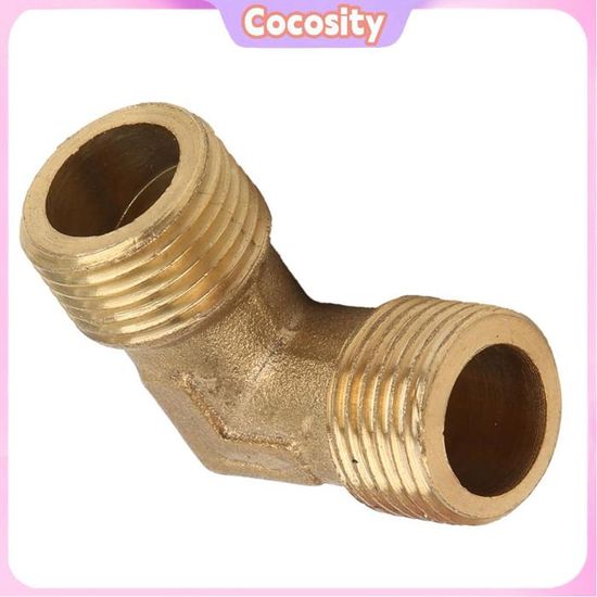 BigKing Raccord coude pour compresseur d'air, coude à 90 degrés, raccord de tuyau à angle droit en laiton avec filetage G3/8 pour compresseur d'air